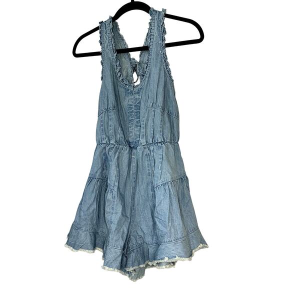 Free People – We The Free “Nikita” Romper (Black Combo) – S - Picture 1 of 4